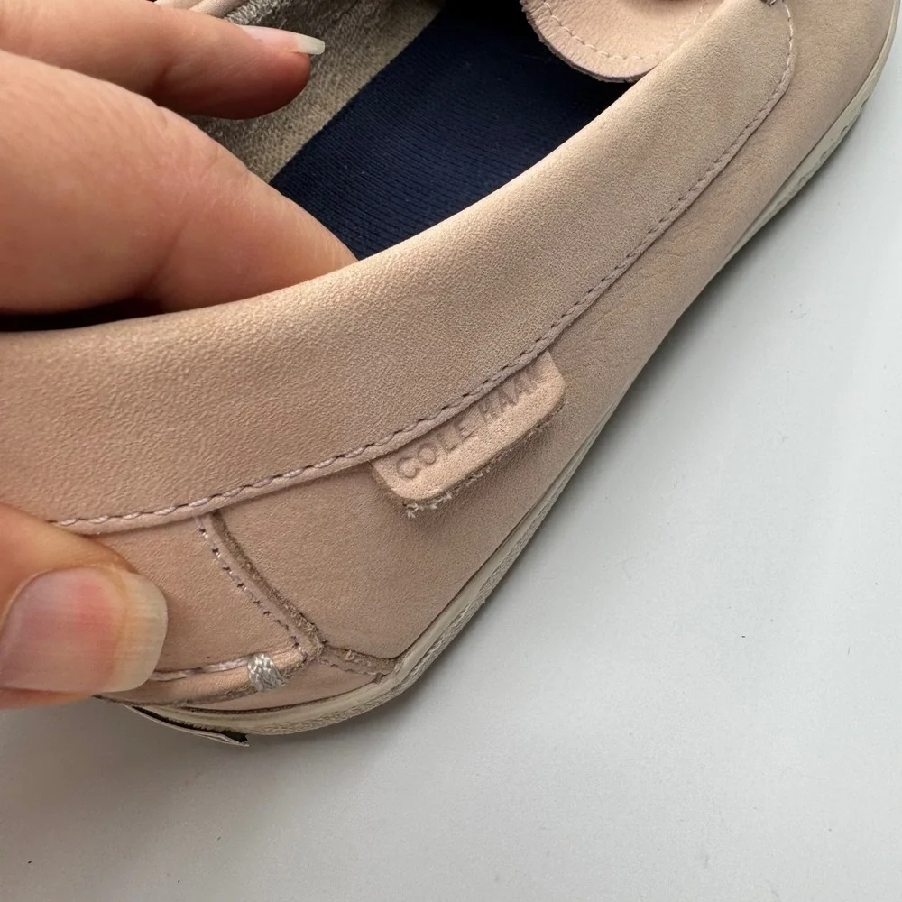 Cole Haan Pinch Maine Classic Penny Loafers nude pink Leather Mens 10.5